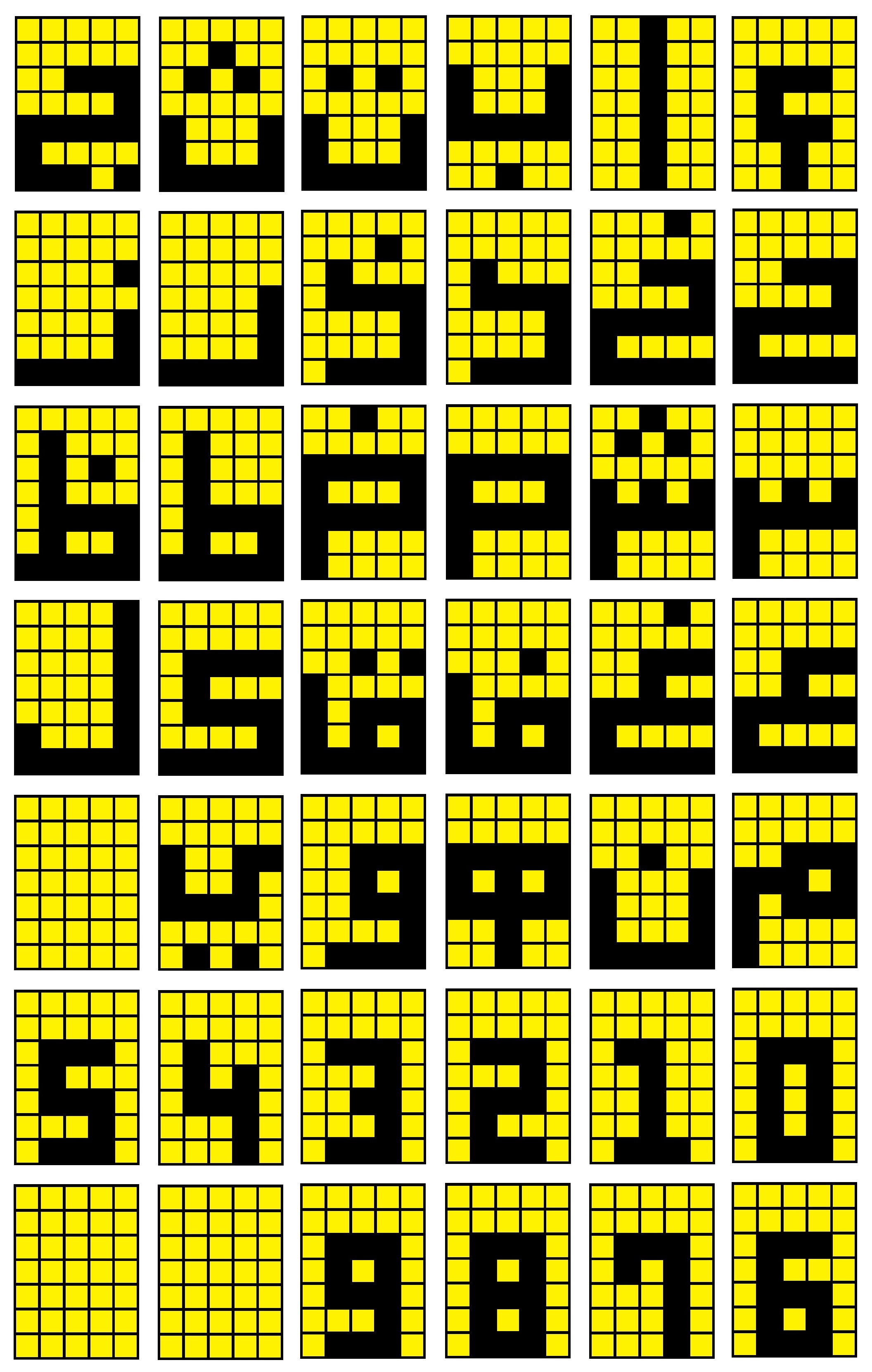 Arabic Character Patterns